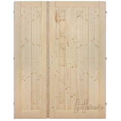 H dveře 125cm KOMPLET dvoukřídlé dveře plné