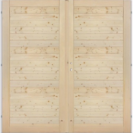 H dveře 160cm KOMPLET vodorovné dvoukřídlé