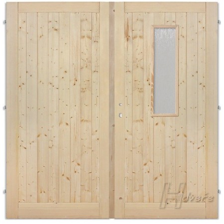 H dveře 160cm KOMPLET dvoukřídlé sklo