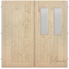 H dveře 160cm KOMPLET dvoukřídlé 2x sklo
