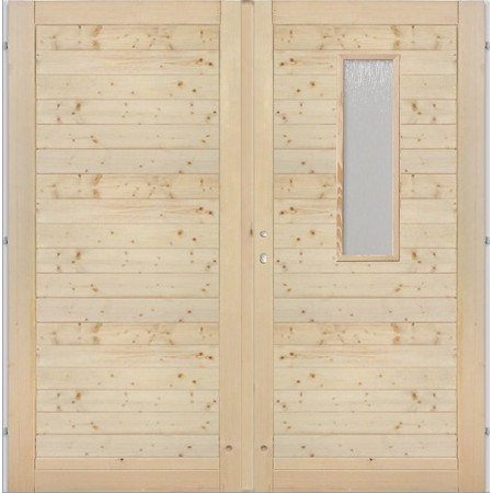 H dveře 160cm KOMPLET dvoukřídlé vodorovné sklo