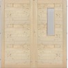 H dveře 160cm KOMPLET dvoukřídlé vodorovné sklo