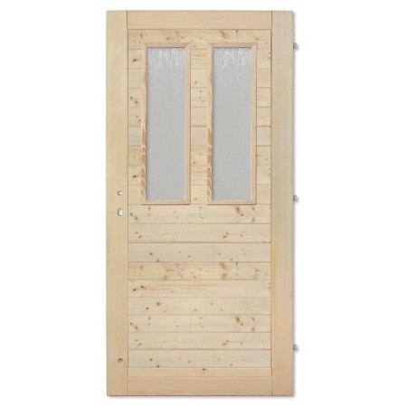 H dveře vodorovné 2x sklo komplet 60-90cm s rámem a příslušenstvím