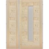 H dveře 145cm KOMPLET dvoukřídlé dveře dl. sklo vodorovné