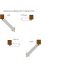 H dveře 125cm KOMPLET sklo dlouhé střed